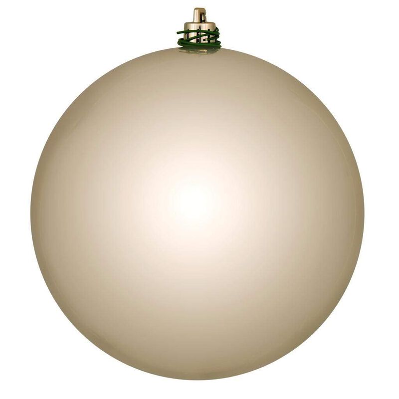 Vickerman 666449-4.8" Oat Matte Ball Christmas Tree Ornament (4 Pack) (N591243DMV) image number 0