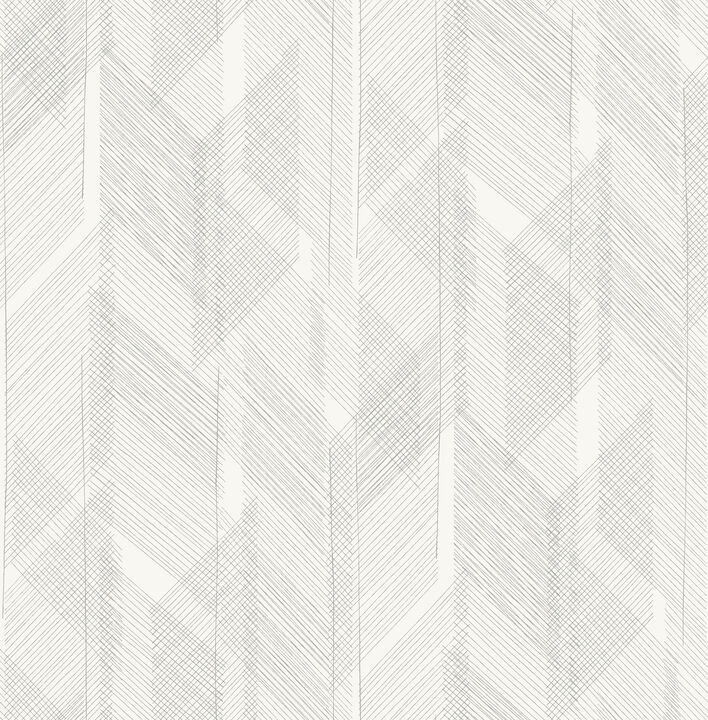 Bryant Silver Crosshatch Wallpaper
