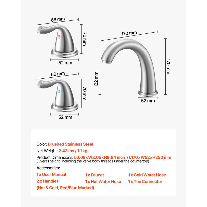 Deck Mount Roman Tub Faucet 3-Hole Waterfall Faucet with High Arc Gooseneck Spout-Brushed Nickel image number 2