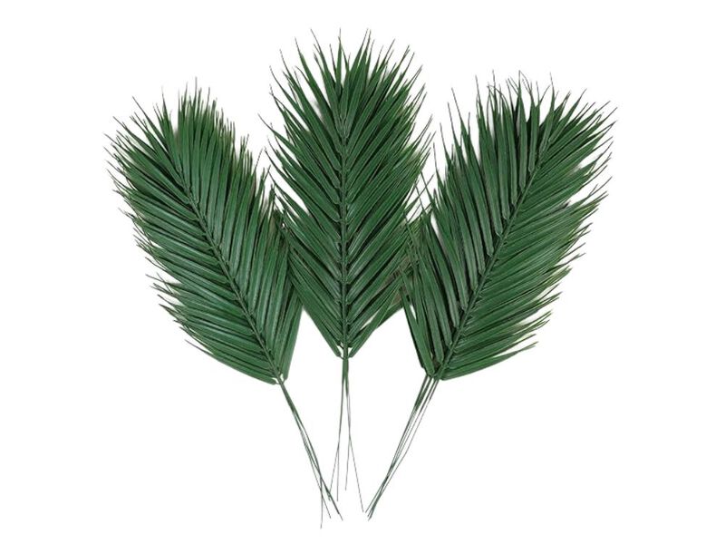 16 Piece Artificial Palm Stems Home Decor Leaves Large Fronds image number 0