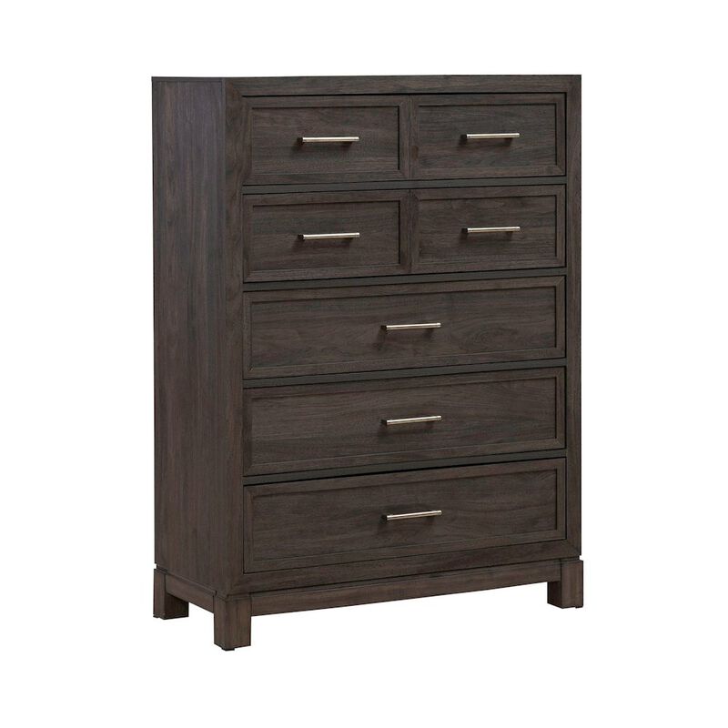 Liberty Furniture Modern Edge 5 Drawer Chest for Bedroom - Caffe image number 7