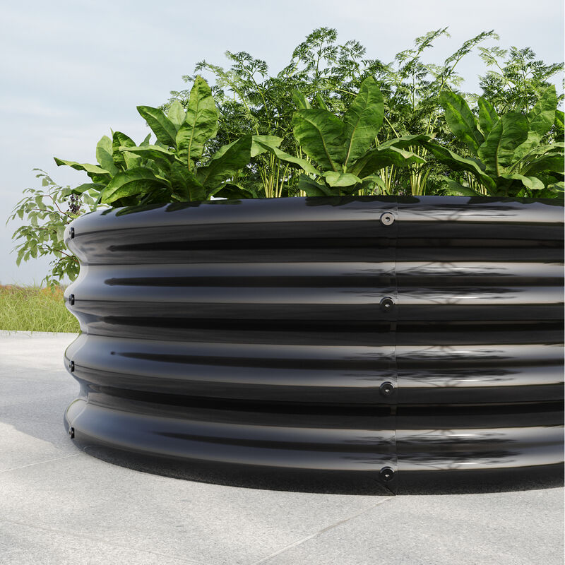 Streamdale Tall Round Metal Raised Garden Bed for Outdoor Vegetables
