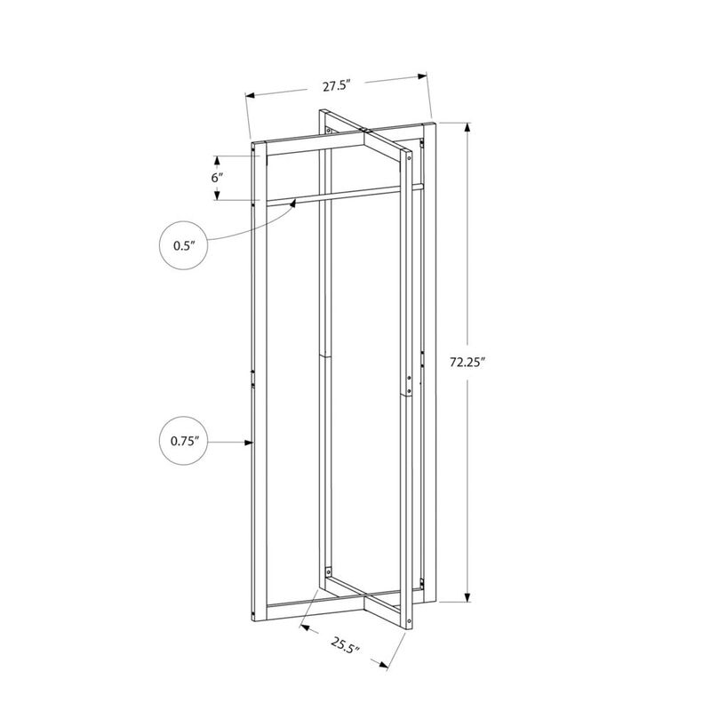 Coat Rack, Hall Tree, Free Standing, Hanging Bar, Entryway, 72H, Bedroom, White