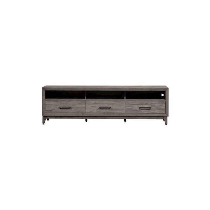 Liberty Furniture Mercury 62 Inch TV Console in Driftwood Gray