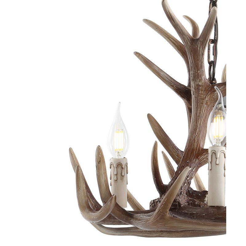 Nelle Adjustable Resin Antler LED Chandelier