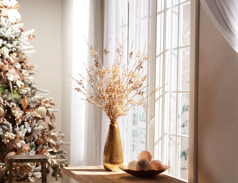 Set of 2 Beaded Iced Berry Sprays for Holiday Wreaths, Garlands, or Winter Arrangements