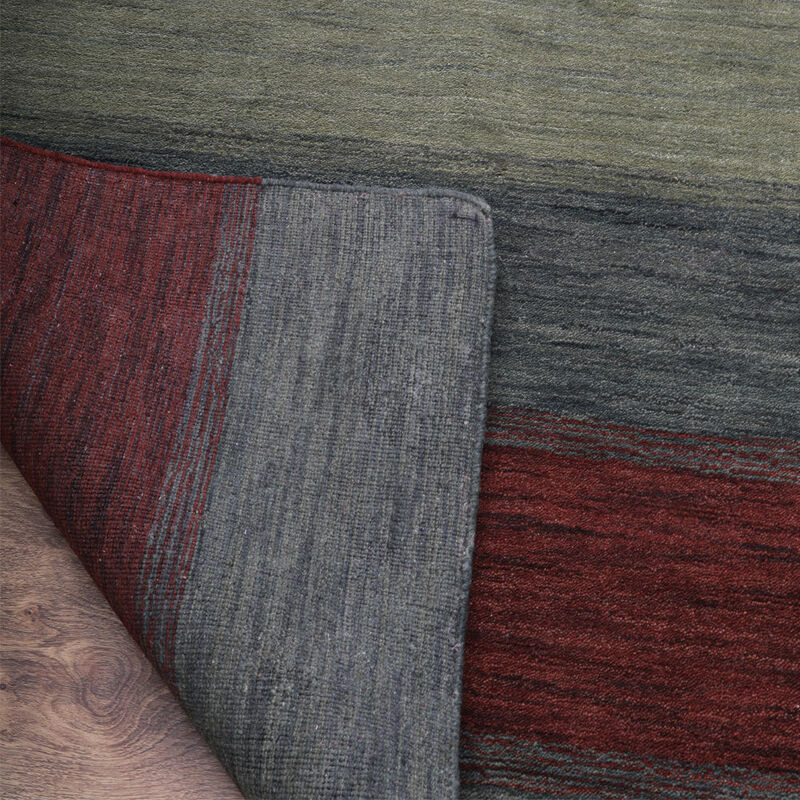 RUGSOTIC CARPETS HAND KNOTTED LOOM WOOL ECO-FRIENDLY AREA RUGS  - Rectangle, Contemporary Modern Design, High Pile Thick Handmade Anti Skid Rugs for Living Room (L00098) image number 7