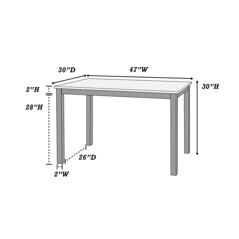 Zory 5pc Dining Table Set, 4 Padded Chairs, Beige Burlap, Brown Wood - Benzara