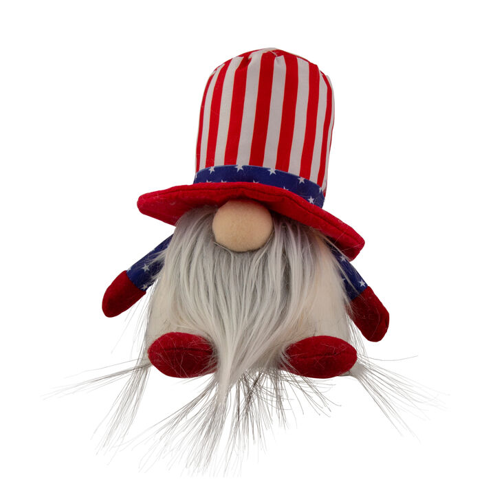 6.75" Lighted Americana Boy 4th of July Patriotic Gnome