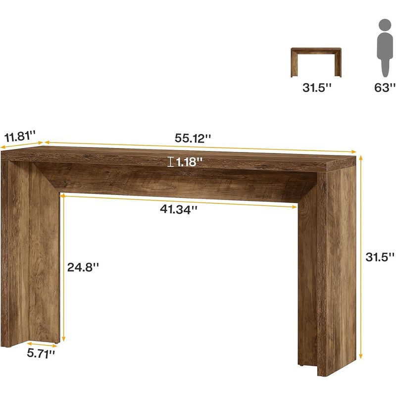 Tribesigns Farmhouse Wood Console Table image number 4