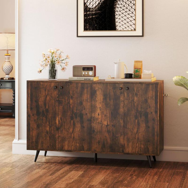 Hivvago Buffet Sideboard Mid Century Modern Storage Cabinet with Adjustable Shelves