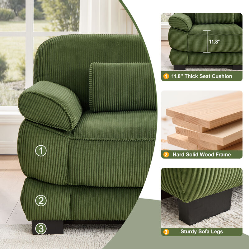Rongir 2-Seater Sofa with Ottoman image number 4