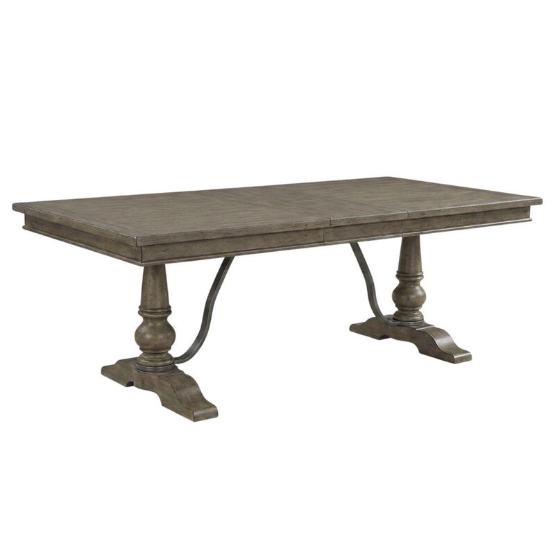 Liberty Furniture 7 Piece Trestle Table Set in Poplar & Rubberwood Solids w/ White Oak Veneers image number 0