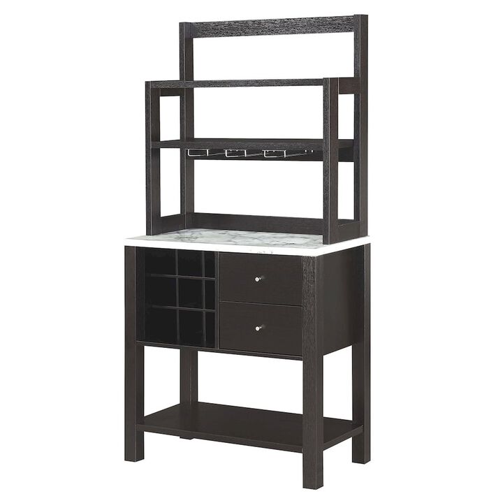 Convience Concept, Inc. Newport 2 Drawer Serving Bar with Wine Rack and Shelves