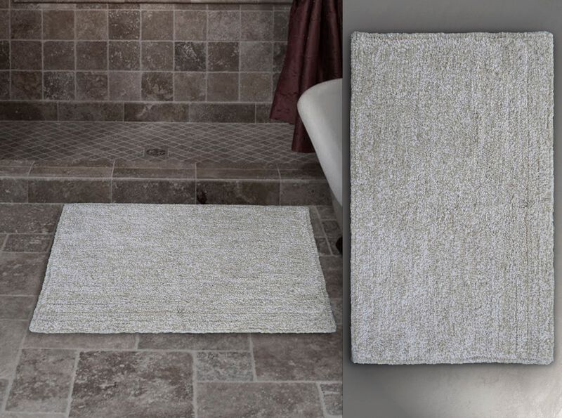 Ivory & White Bathroom Rug 20"x32"