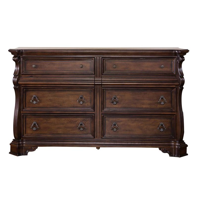 Liberty Furniture Arbor Place 8 Drawer Double Dresser in Brownstone image number 0