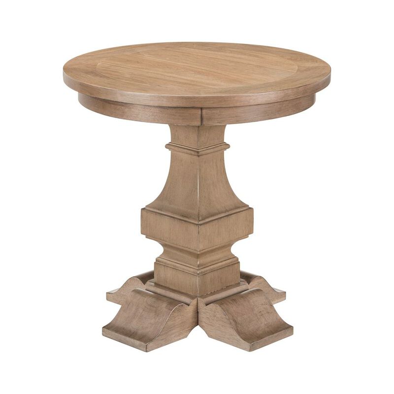 Liberty Furniture Haven Hills Round End Table for Living Room Traditional - Camel Beige Birch Wood image number 3