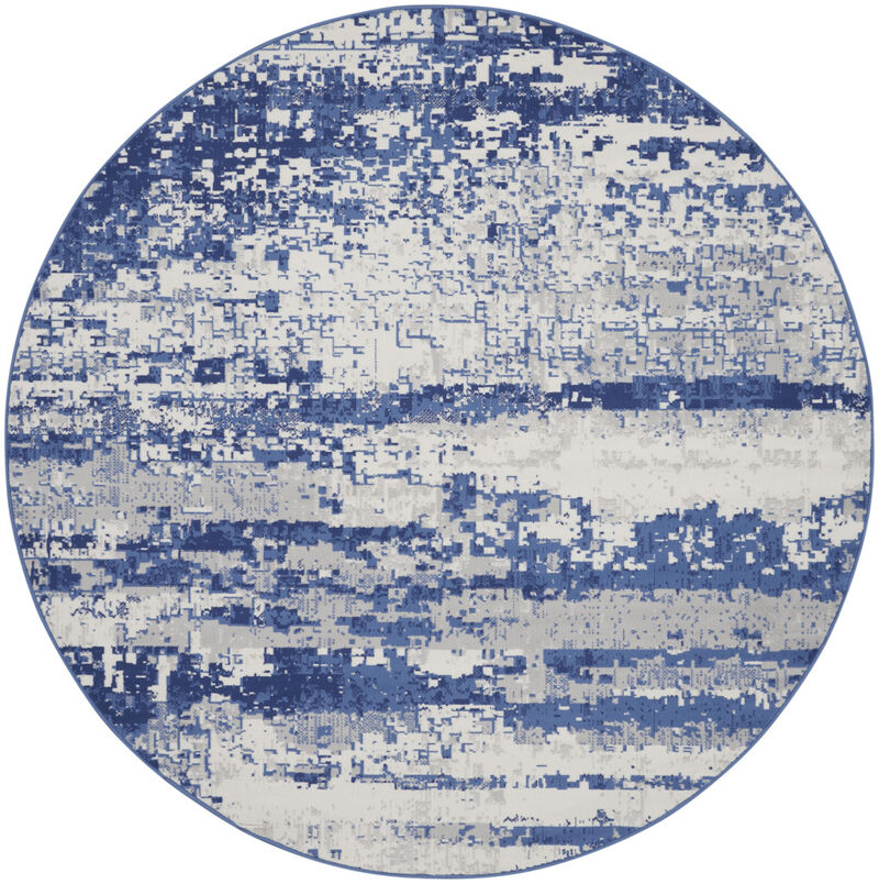 HomeRoots Abstract Round Rug image number 2