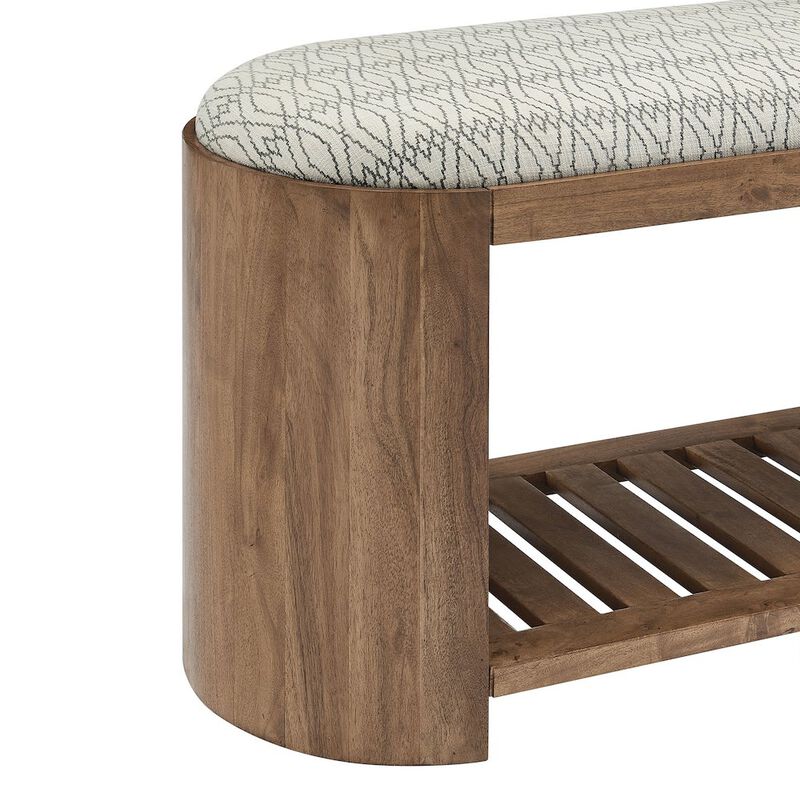Ashby 45" Geometric Upholstered Bench image number 5