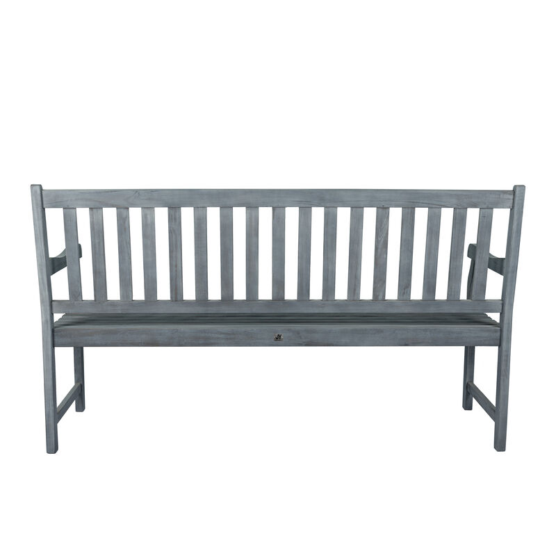 Laurel Slat Back Acacia Wood Outdoor Garden Patio Bench