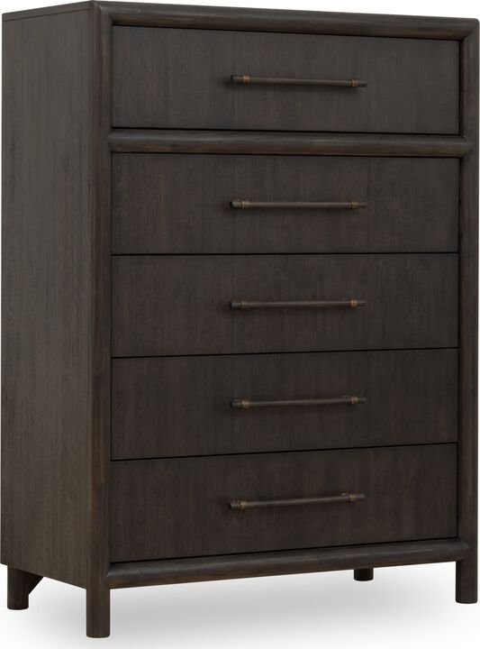 Dorsey Five Drawer Chest in Basalt Grey