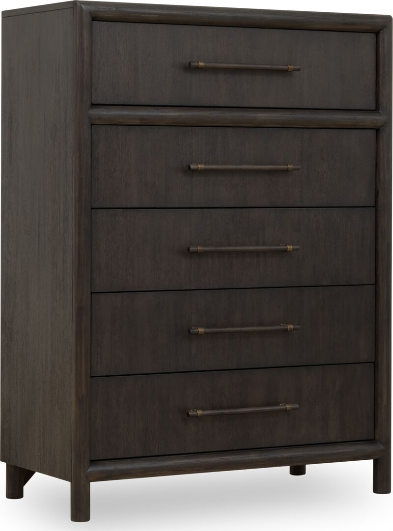 Dorsey Five Drawer Chest in Basalt Grey image number 1