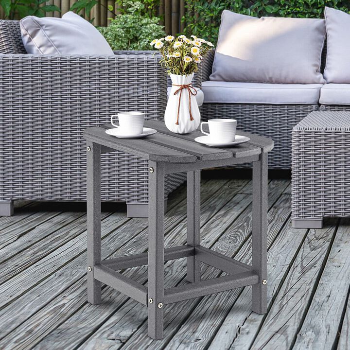 Weather Resistant Side Table for Garden Yard Patio Outdoor Use