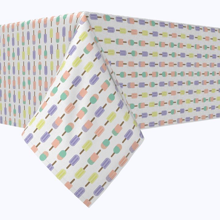 Fabric Textile Products, Inc. Square Tablecloth, 100% Cotton, Pastel Pops