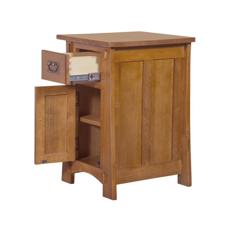 Crafters and Weavers Mission Tapered Leg Narrow Nightstand - Michael's Cherry