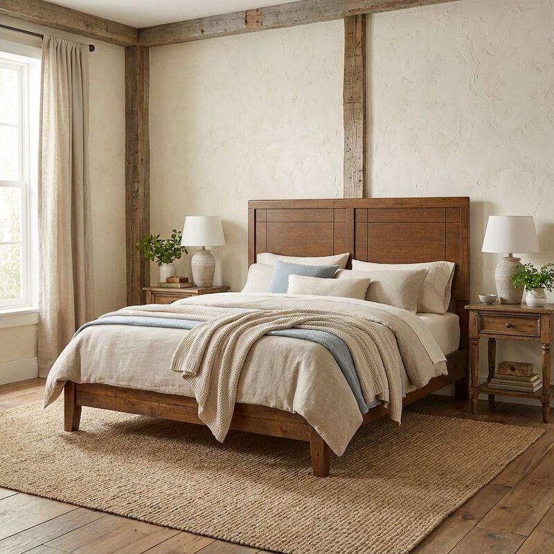 Wood Queen Headboard, Classic Design, Durable Construction for Bedroom Style image number 2