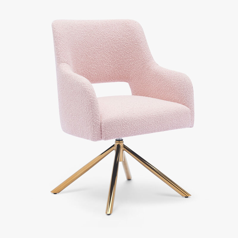 WestinTrends Genevieve Mid-Century Modern Wide Boucle Swivel Accent Arm Chair image number 0