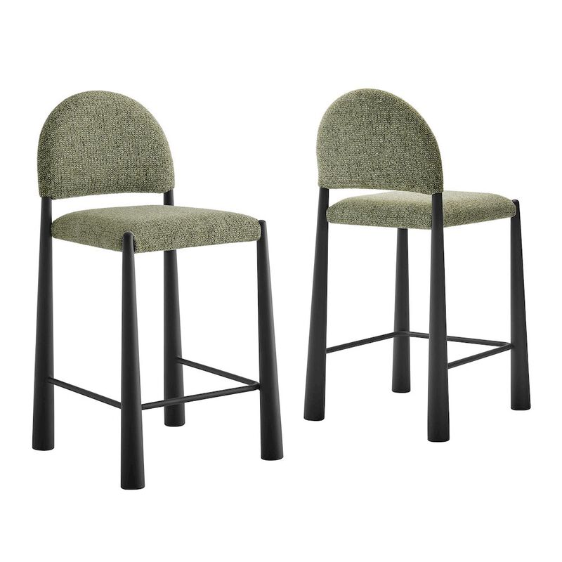 Hayley Upholstered Fabric Counter Stools Set of 2 image number 0
