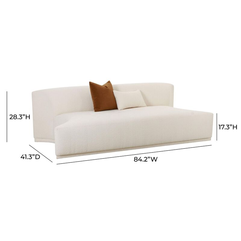 Casafoyer Fickle Cream Boucle Modular Armless Loveseat image number 5