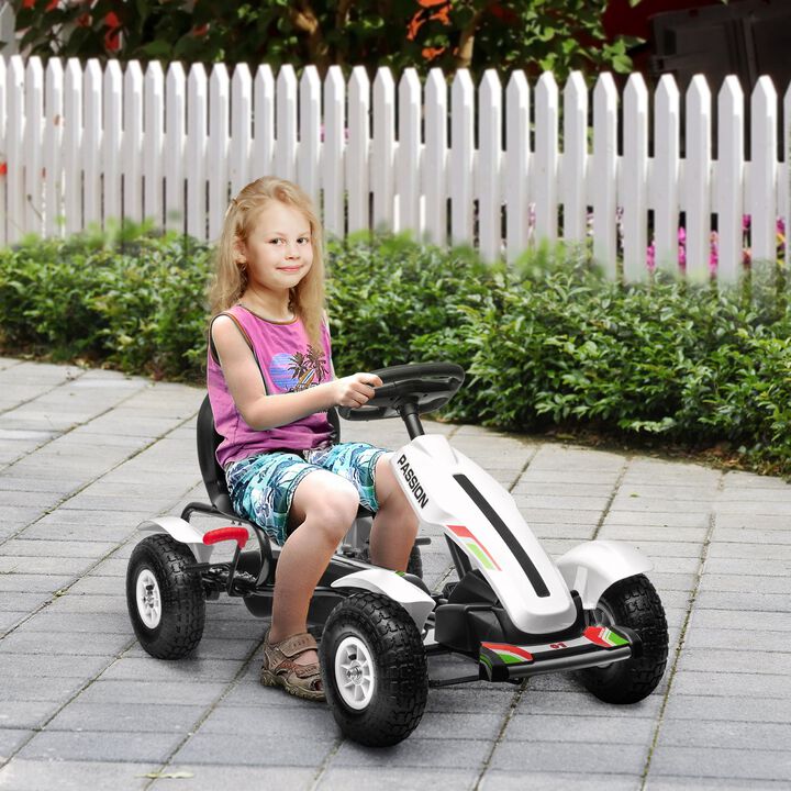 BreeBe Kids Ride On Pedal Go Kart with Sharp Steering