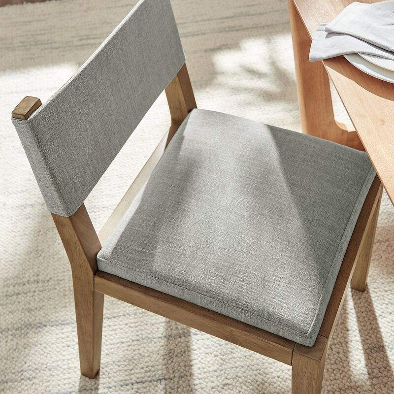 Calder Fabric Upholstered Wood Armless Dining Chair image number 8