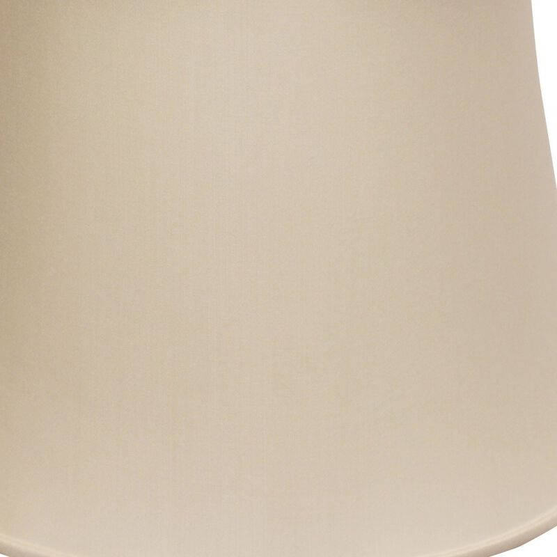 Hivvago 16" Biege Sloped Euro Bell Pongee Shantung Lampshade