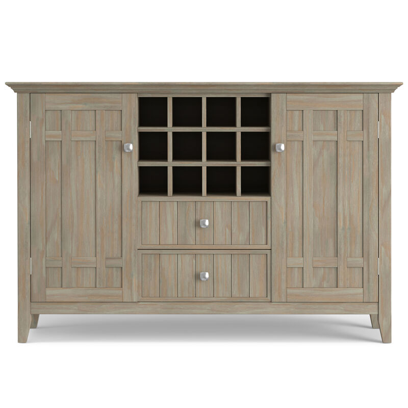 Simpli Home Bedford Sideboard Buffet and Wine Rack image number 2
