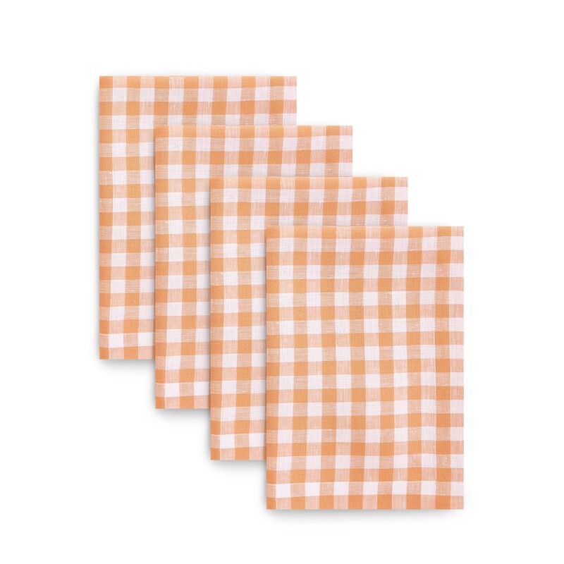 Linen Dinner Napkins - Gingham Check image number 0