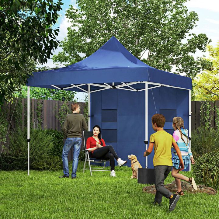 Hivvago Outdoor 10x10 Pop Up Canopy with Sidewall