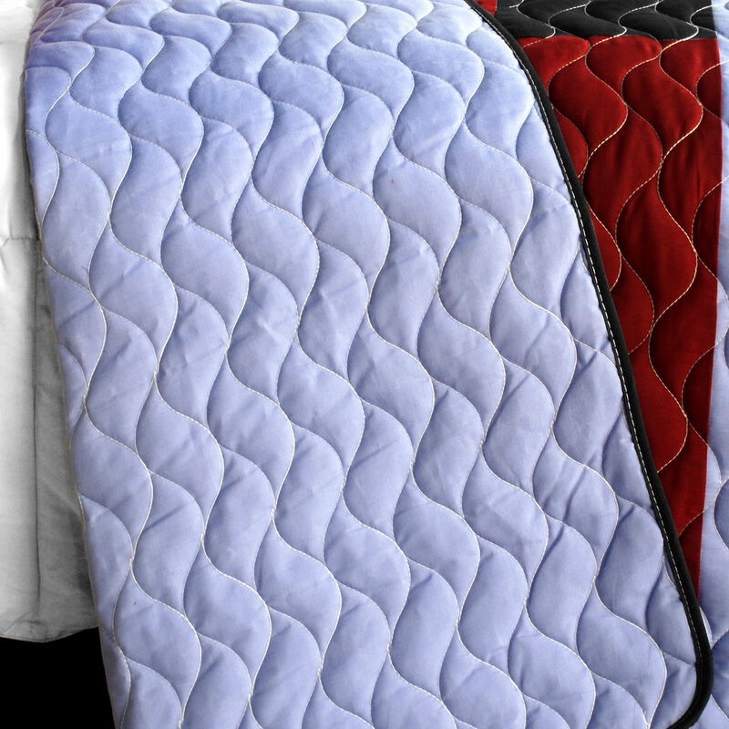 Queen Size 3-Piece Quilted Patchwork Quilt Set with Matching Pillow Shams image number 3