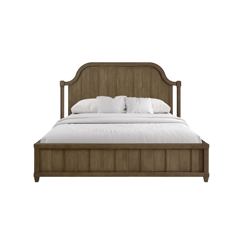 Magnolia Queen Planked Panel Bed - Almond image number 1