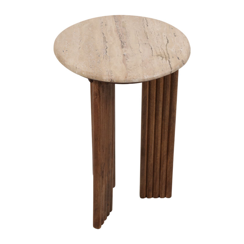 Travertine Top Accent Table image number 4