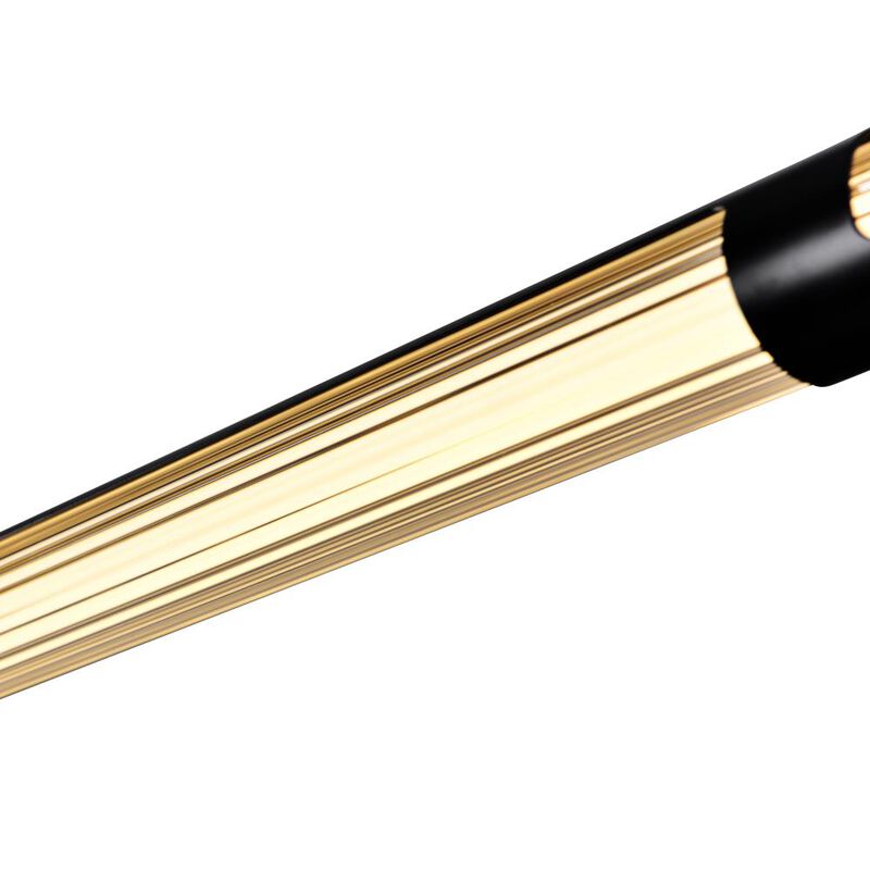 Neva 36 in LED Integrated Black Chandelier