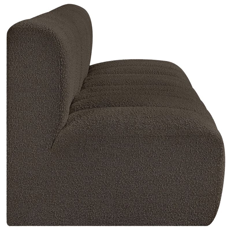 Meridian Furniture Arc Brown Boucle Fabric Modular Sofa