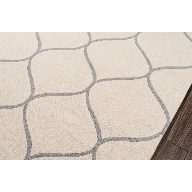 Momeni Contemporary Rectangle Area Rug, Ivory, 3'9 X 5'9