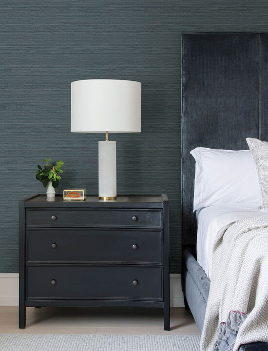 Hazen Dark Blue Shimmer Stripe Wallpaper