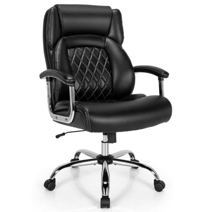 Hivvago Height Adjustable Big and Tall Office Chair Computer Desk Chair with Metal Base