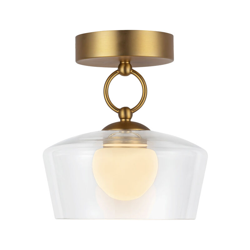 Leota 8 in LED Semi Flush Mount image number 0