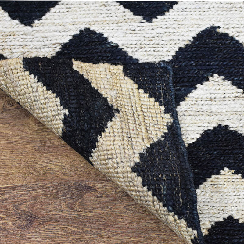 HAND KNOTTED SUMAK JUTE ECO-FRIENDLY Contemporary AREA RUGS  - Rectangle Shape, Contemporary, High Pile, Natural Fiber, Outdoor Indoor Handmade Area Rugs (J00014) image number 7