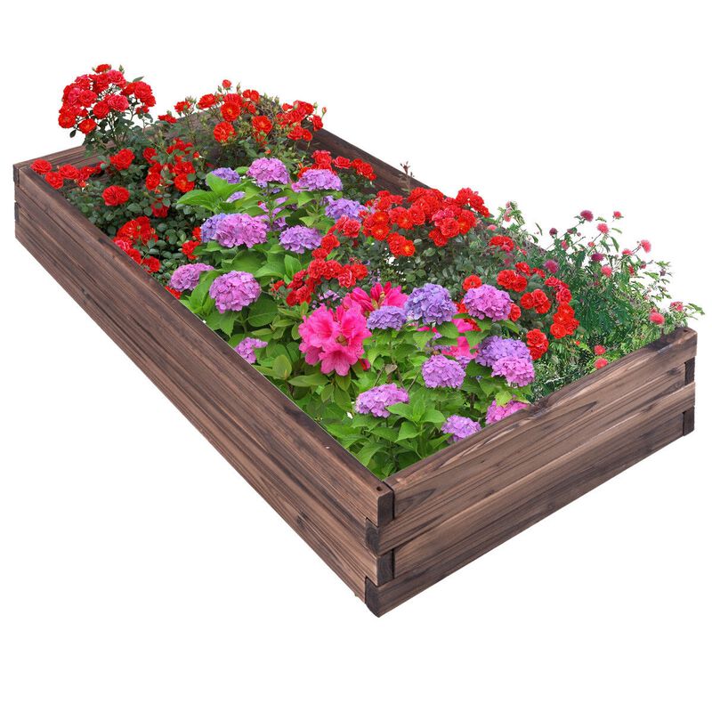 Elevated Wooden Garden Planter Box Bed Kit image number 0